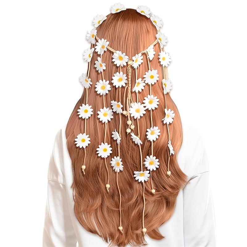 Boho Headband Hippie SunFlower Hairband for Women