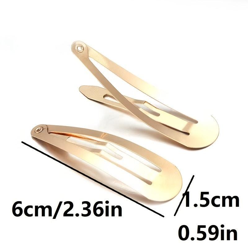 30pcs Metal Snap Hair Clips Non slip Hair Barrettes Hairpins