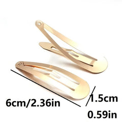 30pcs Metal Snap Hair Clips Non slip Hair Barrettes Hairpins