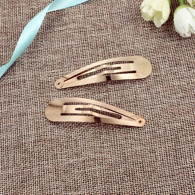 30pcs Metal Snap Hair Clips Non slip Hair Barrettes Hairpins