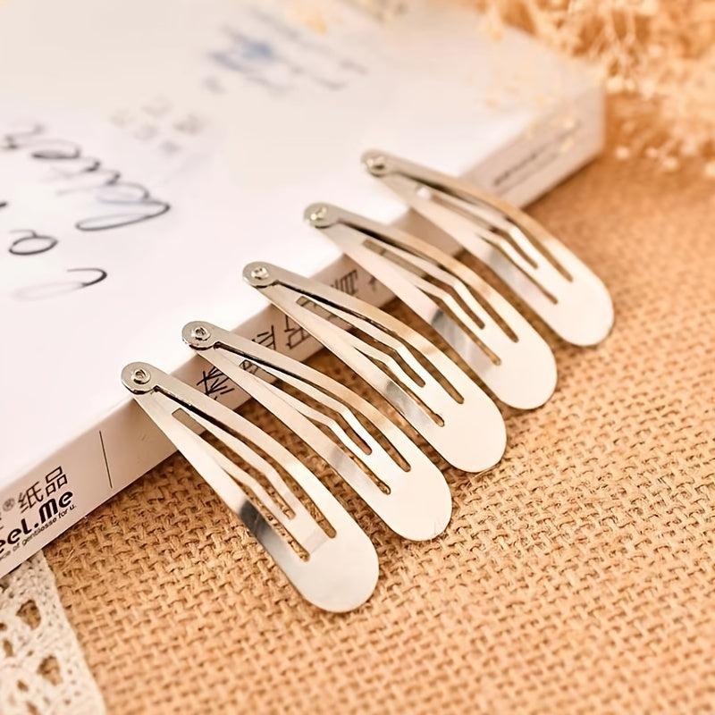 30pcs Metal Snap Hair Clips Non slip Hair Barrettes Hairpins