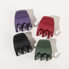 4pcs Small Hair Claw Clips Strong Hold Matte Octopus Vintage Jaw