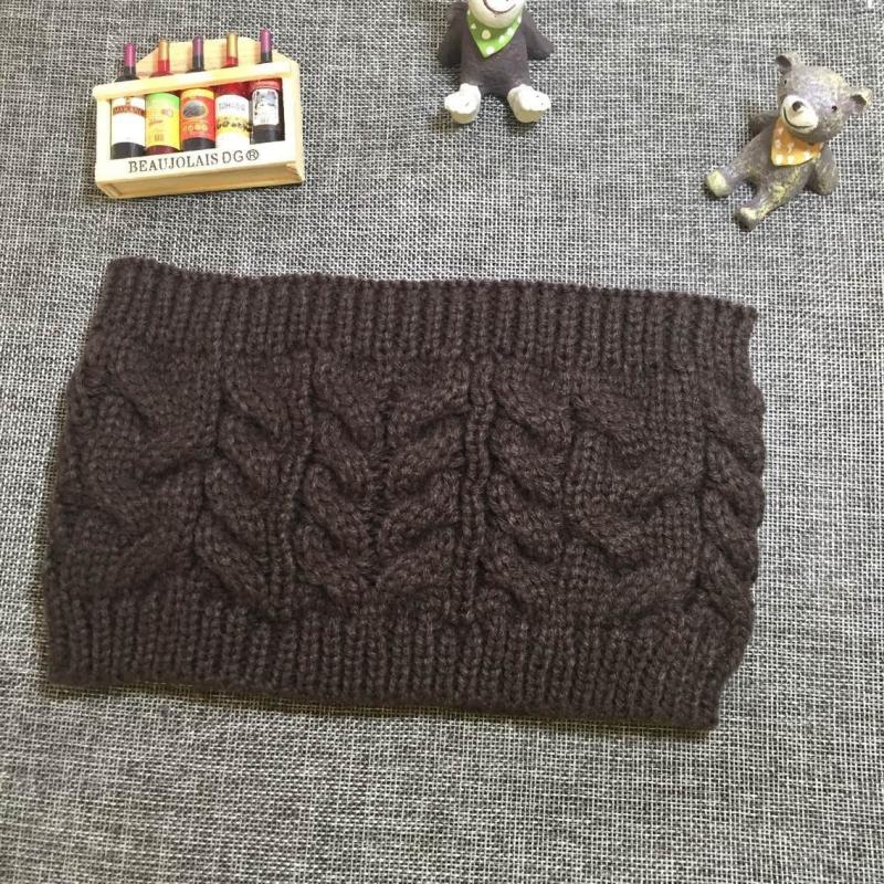 Christmas Gray Winter Turban Knit Headband Ladies