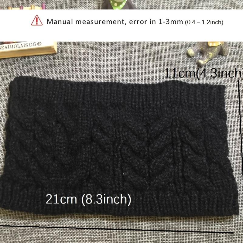 Christmas Gray Winter Turban Knit Headband Ladies
