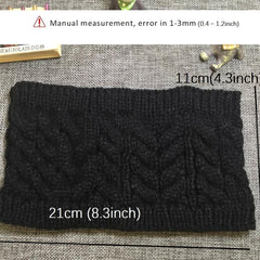 Christmas Gray Winter Turban Knit Headband Ladies