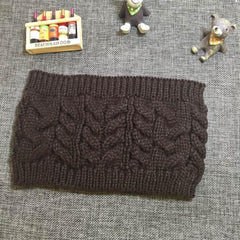 Christmas Gray Winter Turban Knit Headband Ladies