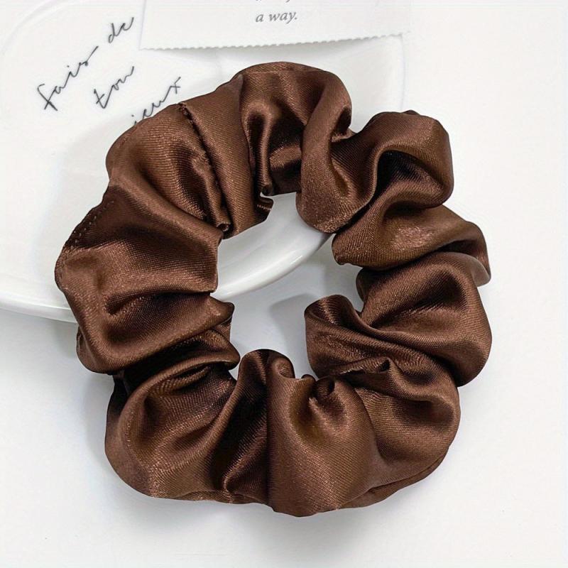 10pcs Satin Scrunchies For Thick Hair Elastic Hair Ties Set