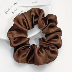 10pcs Satin Scrunchies For Thick Hair Elastic Hair Ties Set