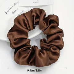 10pcs Satin Scrunchies For Thick Hair Elastic Hair Ties Set