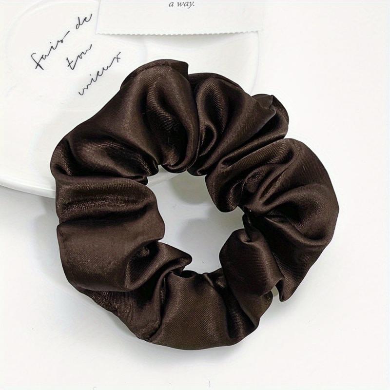 10pcs Satin Scrunchies For Thick Hair Elastic Hair Ties Set