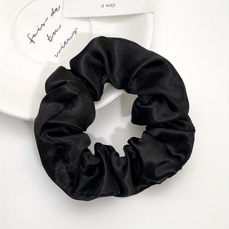 10pcs Satin Scrunchies For Thick Hair Elastic Hair Ties Set