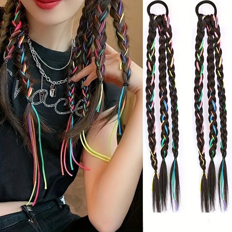 Colorful Ribbon Wig Braid Hair Tie Hippie Style Hair Accessories
