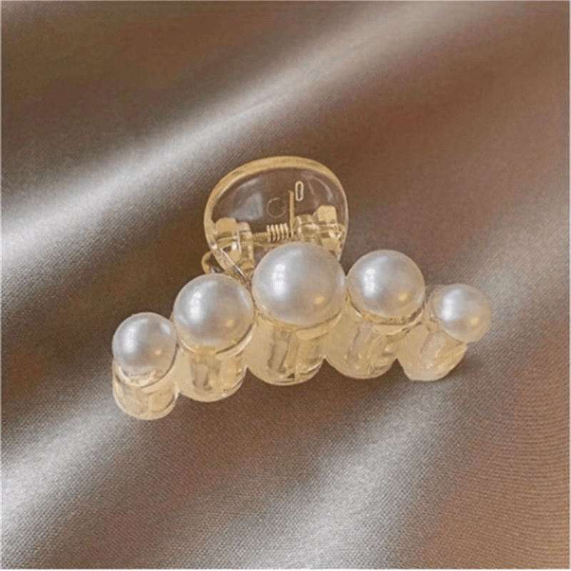 Faux Pearl Hair Claw Back Ponytail Clip Side Clip Hair Accessories