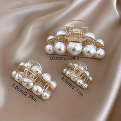 Faux Pearl Hair Claw Back Ponytail Clip Side Clip Hair Accessories