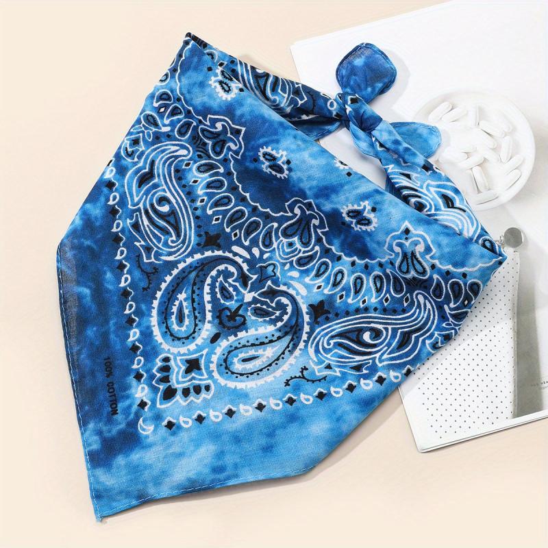 1pc 54 Paisley Print Bandana Tie Dye Western Cowgirl Cowboy Neckerchief