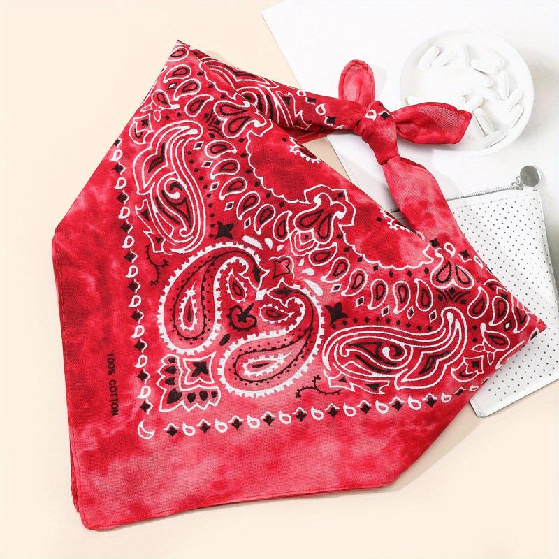 1pc 54 Paisley Print Bandana Tie Dye Western Cowgirl Cowboy Neckerchief