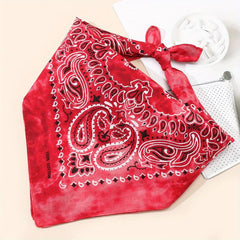 1pc 54 Paisley Print Bandana Tie Dye Western Cowgirl Cowboy Neckerchief