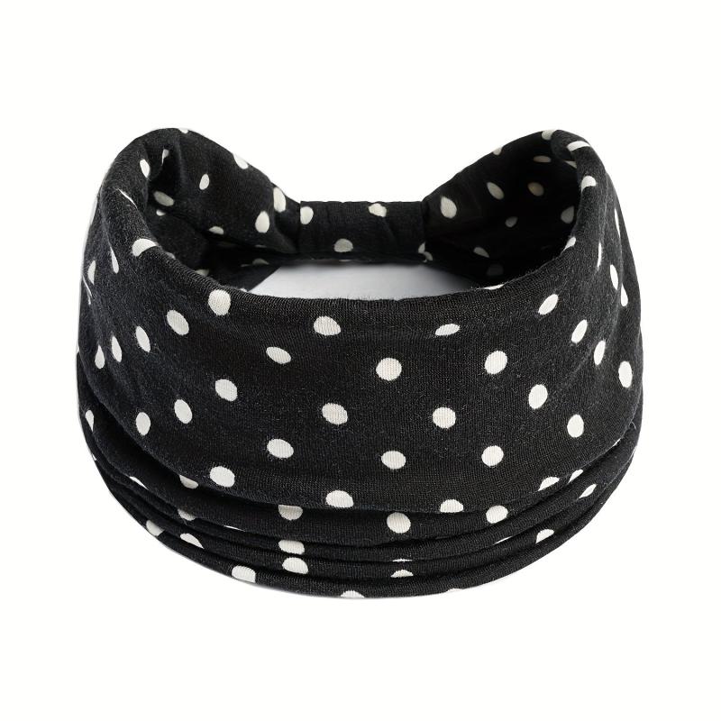 Polka Dot Knot Headband Hairband Boho Sports Yoga Headscarf