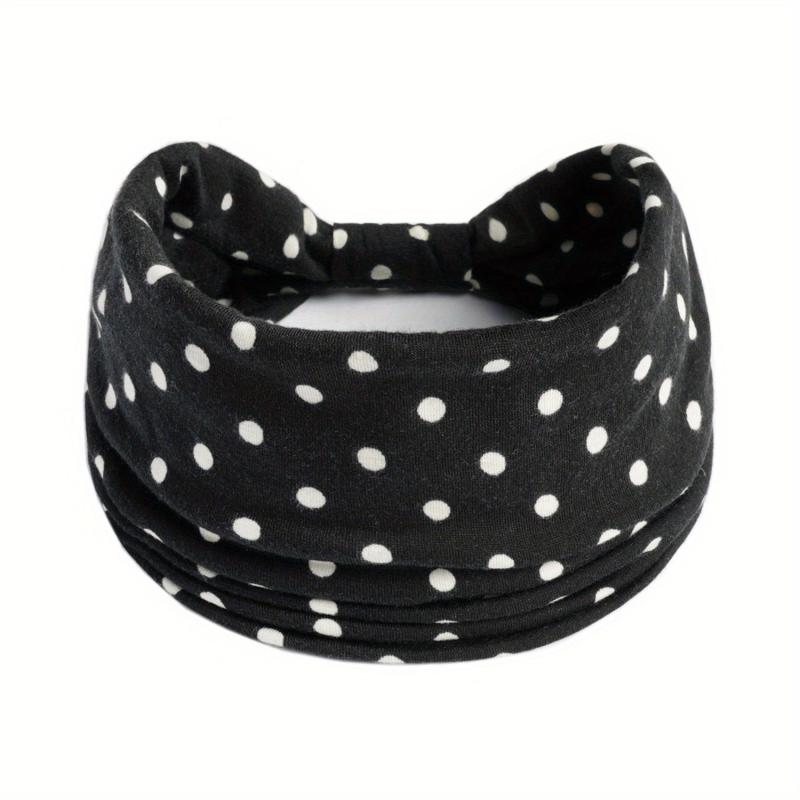 Polka Dot Knot Headband Hairband Boho Sports Yoga Headscarf