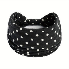 Polka Dot Knot Headband Hairband Boho Sports Yoga Headscarf