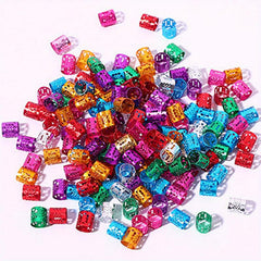 100pcs Dreadlocks Beads Hair Braid Rings Clips Colorful Dreadlocks Hair Ring