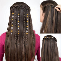 100pcs Dreadlocks Beads Hair Braid Rings Clips Colorful Dreadlocks Hair Ring