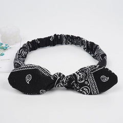 Vintage Solid Print Headbands Soft Elastic Hairbands Bandanas Hair Ac