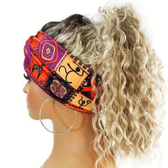 Boho Style Elastic Headband Vintage Sports Sweatband Hair Accessory