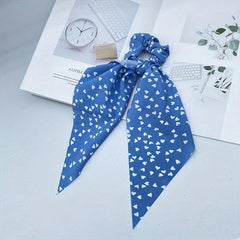 Crackle Pattern Bow Hair Tie Scrunchies