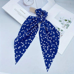 Crackle Pattern Bow Hair Tie Scrunchies
