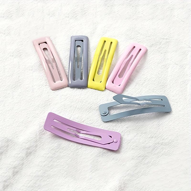 10pcs Minimalist Solid Hair Clip Non Slip Hair Accessory