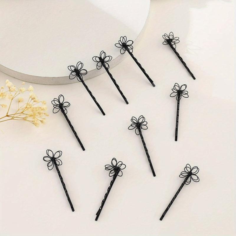 10pcs Flower Hair Clip Bobby Pin Hair Accessories