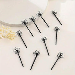 10pcs Flower Hair Clip Bobby Pin Hair Accessories