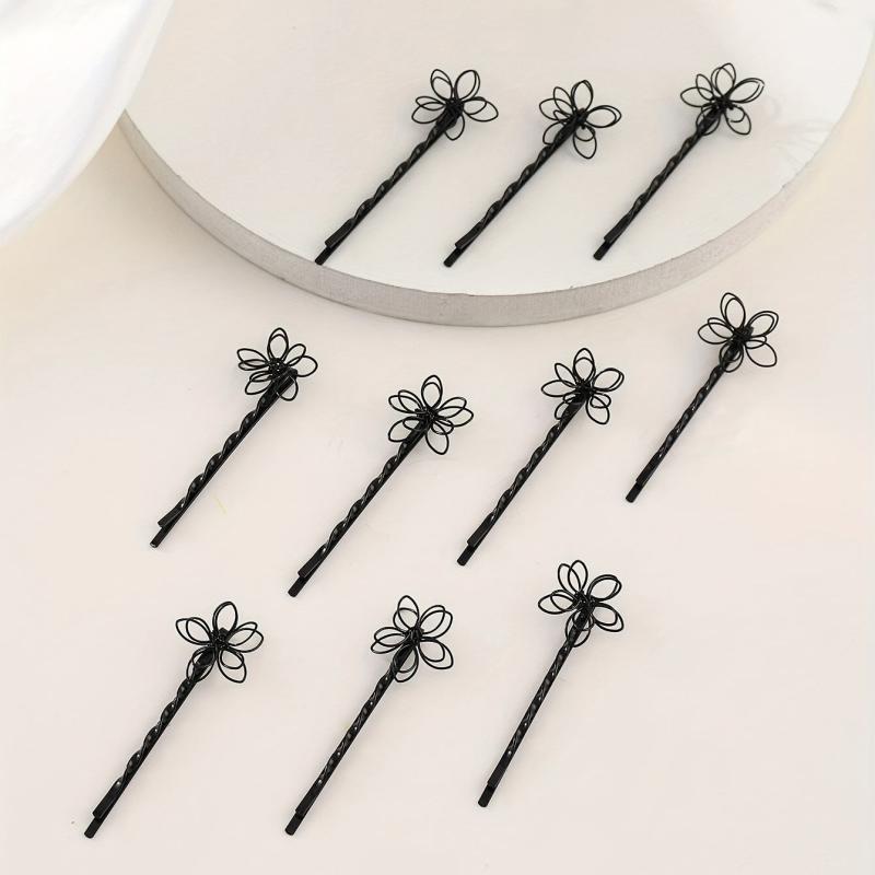 10pcs Flower Hair Clip Bobby Pin Hair Accessories