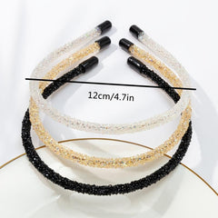 3PCS Crystal Beaded Hair Band Sparkly Headbands