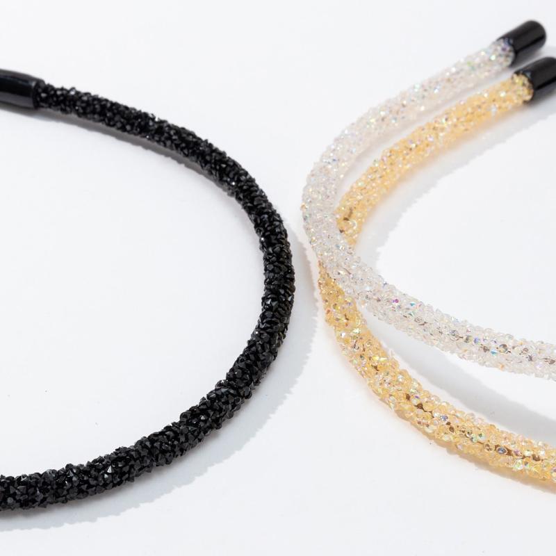 3PCS Crystal Beaded Hair Band Sparkly Headbands