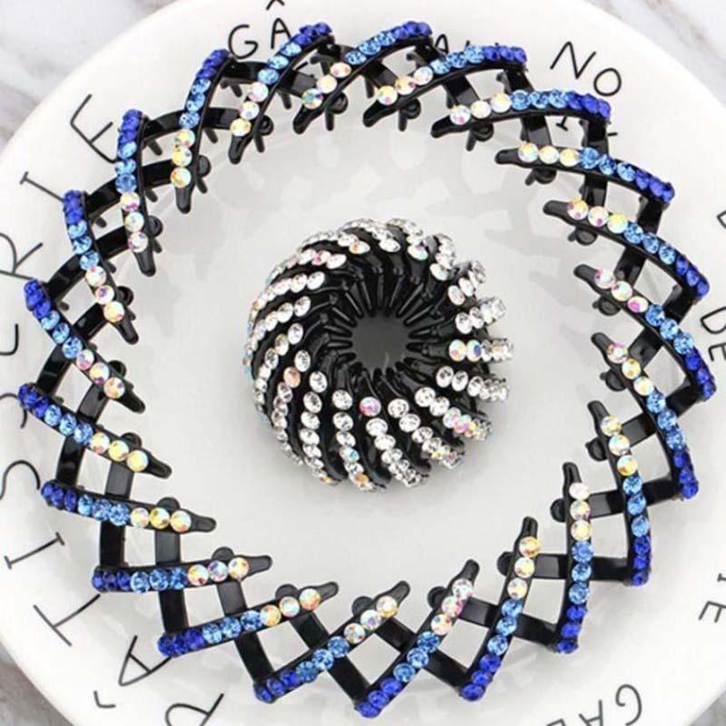Rhinestone Bird Nest Clip Hair Bun Marker Hair Accessories For Women Girls