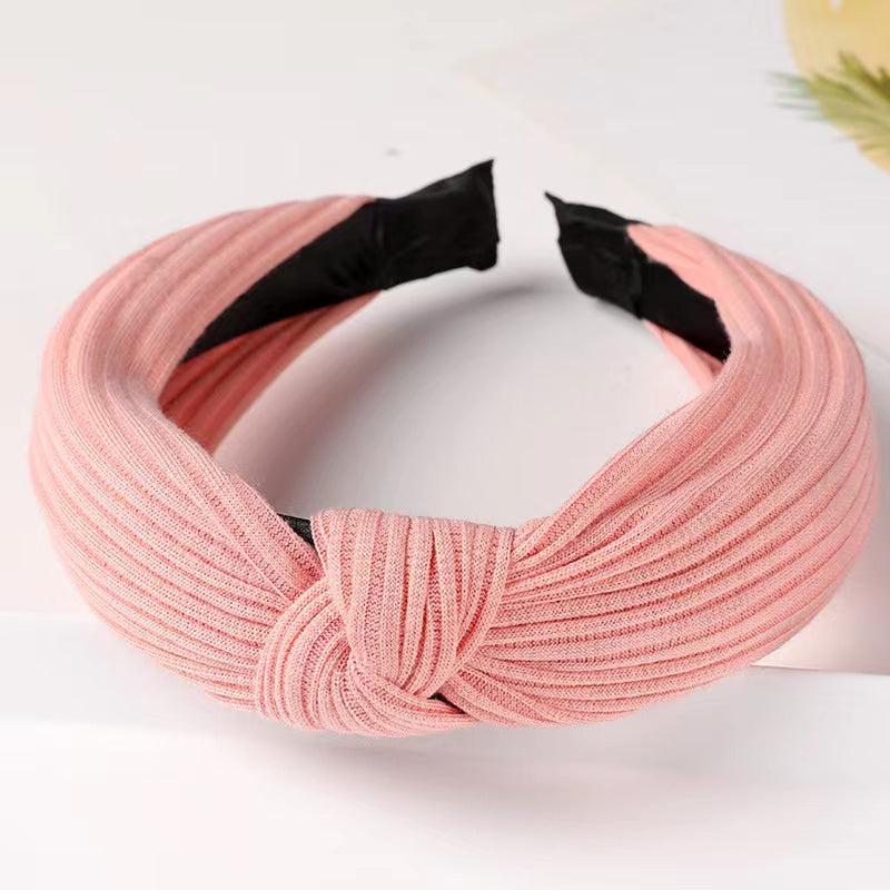 Knotted Hairband Knitted Fabric Headband Yoga Running Workout Hair Accessories