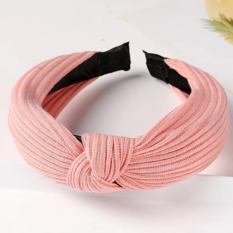 Knotted Hairband Knitted Fabric Headband Yoga Running Workout Hair Accessories