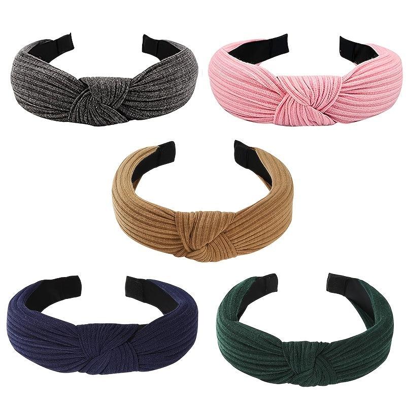 Knotted Hairband Knitted Fabric Headband Yoga Running Workout Hair Accessories