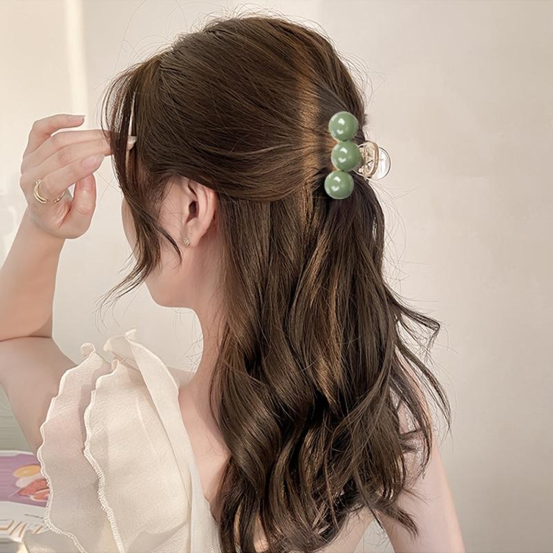 Acetate Green Hair Claw Clip Hair Accessories