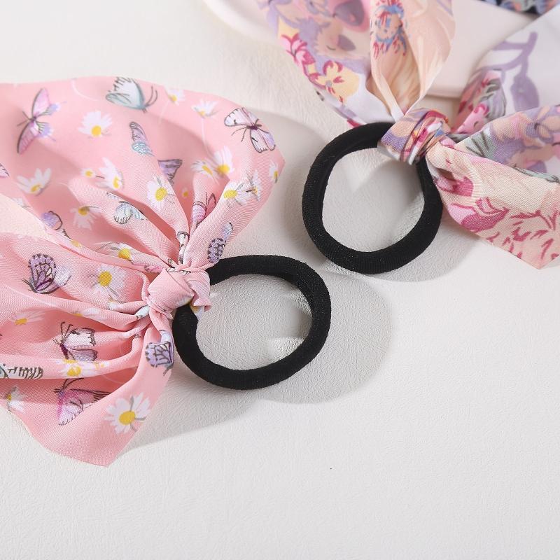 4pcs Women's Streamer Elastic Hair Rope Hair Accessories
