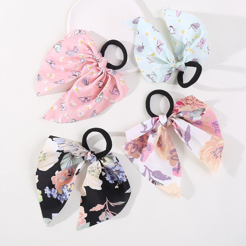 4pcs Women's Streamer Elastic Hair Rope Hair Accessories