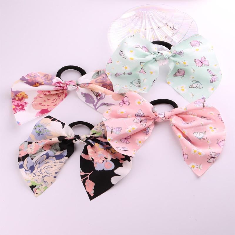 4pcs Women's Streamer Elastic Hair Rope Hair Accessories
