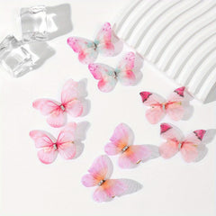 8pcs Butterfly Barrettes Vintage Hair Clip Accessories
