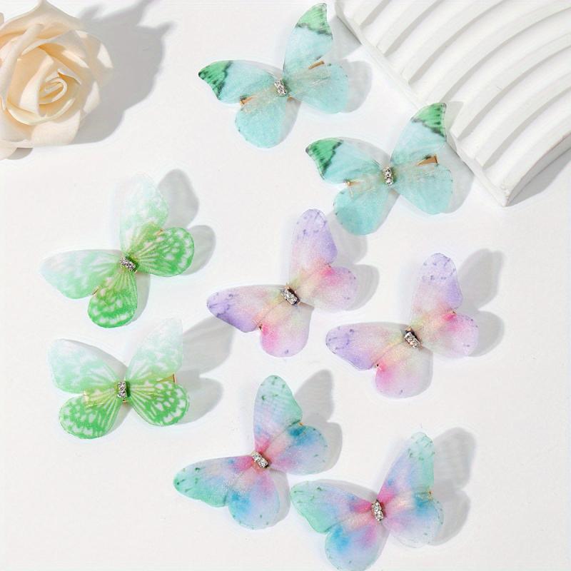 8pcs Butterfly Barrettes Vintage Hair Clip Accessories