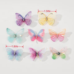 8pcs Butterfly Barrettes Vintage Hair Clip Accessories