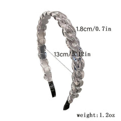 Resin Chain Hairband for Women Twisted Hair Chain Headband