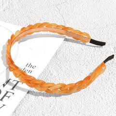 Resin Chain Hairband for Women Twisted Hair Chain Headband