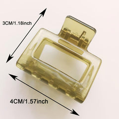 Acrylic Hair Clips For Thick & Thin Hair, Non-slip Square Hair Claw Clips